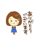 お花のヘアピンの女の子（個別スタンプ：25）