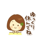 お花のヘアピンの女の子（個別スタンプ：32）