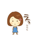 お花のヘアピンの女の子（個別スタンプ：35）