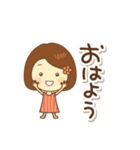 お花のヘアピンの女の子（個別スタンプ：36）