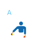 手旗信号 欧文（個別スタンプ：1）