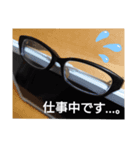 黒縁眼鏡スタンプ（個別スタンプ：13）