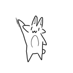 [LINEスタンプ] かんたんうさぎさん