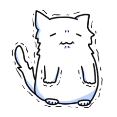 [LINEスタンプ] ゆるふわ白猫星人とたぬき星人 セリフ無し