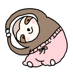 [LINEスタンプ] うちのナマケモノ