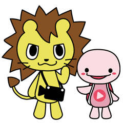 [LINEスタンプ] カメライオン＆エディタートル