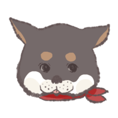 [LINEスタンプ] 黒柴うた