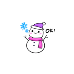 [LINEスタンプ] 雪だるまちゃんだよ