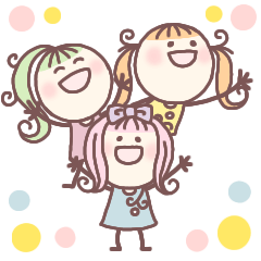 [LINEスタンプ] 三姉妹の日常と気持ち