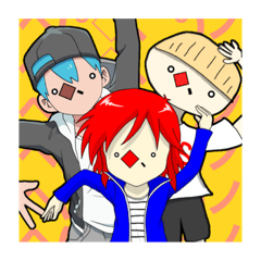 [LINEスタンプ] 真由美何出漏良良矢人任三銃士烏顔酢印