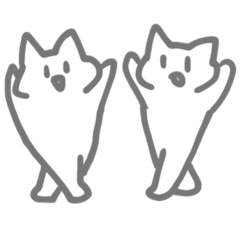 [LINEスタンプ] 使い道のないしろねこスタンプver.2