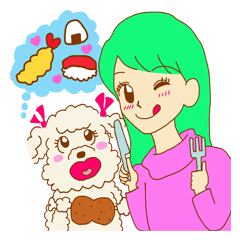 [LINEスタンプ] モカちゃんとカフェの画像（メイン）