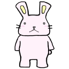 [LINEスタンプ] うさっくん(言葉ではなく態度で示す編)