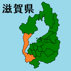 [LINEスタンプ] 拡大する滋賀県の市町村地図の画像（メイン）