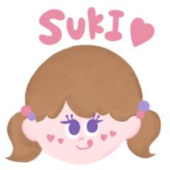 [LINEスタンプ] カラフルな髪色の女の子たち
