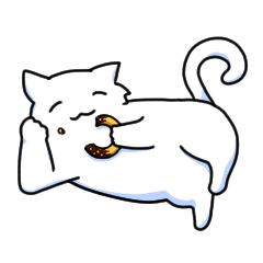 [LINEスタンプ] ゆるふわ白猫星人その三 セリフ無し