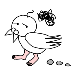 [LINEスタンプ] 鳥と人