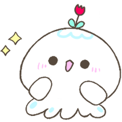 [LINEスタンプ] かわいいくらげ花