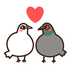 [LINEスタンプ] 鳩山田さんと鳩フレンズ