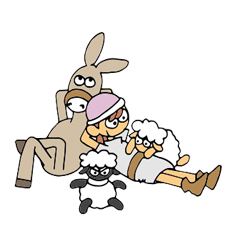 [LINEスタンプ] 羊飼いとロバ2