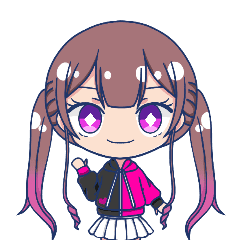 [LINEスタンプ] 動くよツインテールの女の子