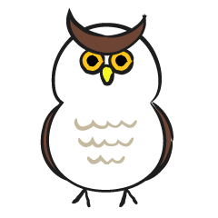 [LINEスタンプ] 汎用性抜群のミミズクの画像（メイン）