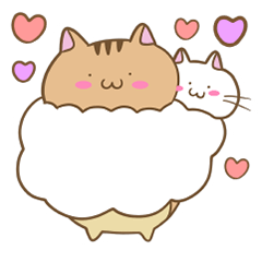 [LINEスタンプ] ねことリスの画像（メイン）