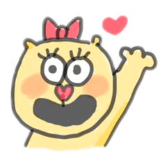 [LINEスタンプ] くまのはぴちゃん