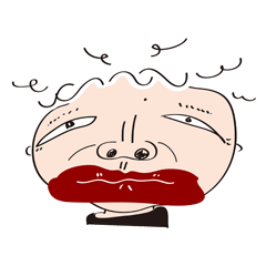 [LINEスタンプ] 元気なオバサン顔