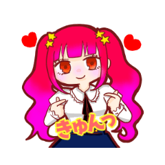 [LINEスタンプ] メンヘラちゃん(ぴんく髪ちゃん)