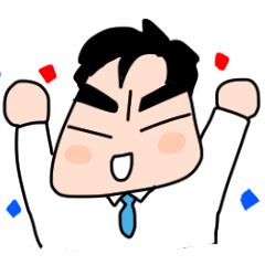 [LINEスタンプ] 太眉サラリーマンの日常スタンプ