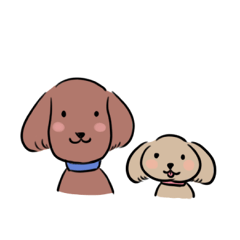 [LINEスタンプ] 短足妹プーと兄プードル