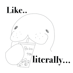 [LINEスタンプ] マナティのえいご・マナぶです