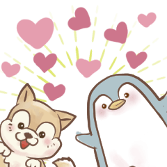 [LINEスタンプ] ペンギンのぺんぺん 柴犬のさすさす 日常