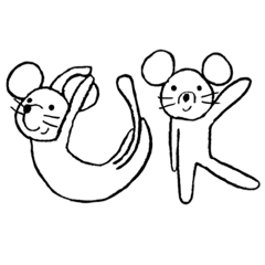 [LINEスタンプ] ねずみーまうす 日常スタンプ