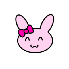 [LINEスタンプ] リボンうさぎの喜怒哀楽