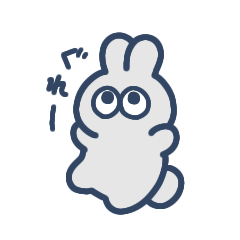 [LINEスタンプ] うさぎみたいななにかのうさぎ【グレー】