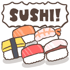 [LINEスタンプ] 動く♪お寿司がいっぱい
