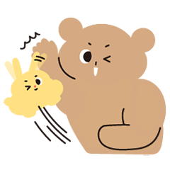 [LINEスタンプ] クッキーベアとバターラビット