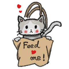 [LINEスタンプ] かわいい猫_小恩