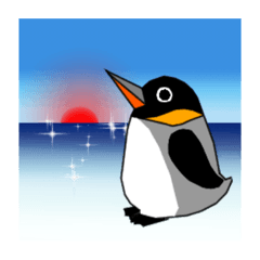 [LINEスタンプ] コロコロ王様ペンギン