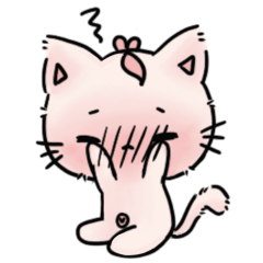 [LINEスタンプ] ピンクの子猫Meoww New