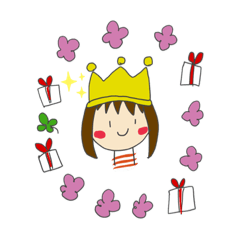 [LINEスタンプ] mihoの笑顔でお祝いしたいよう