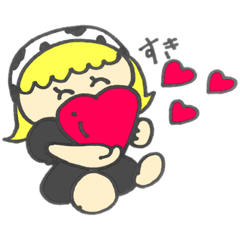 [LINEスタンプ] キンパツemily 柄アイテムlove❤︎