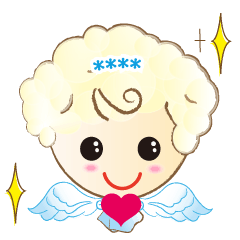 [LINEスタンプ] 愛いっぱいの可愛い天使 with♥ハートの画像（メイン）