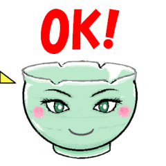 [LINEスタンプ] 湯呑みと仲間たち(青磁)「OK」「おはよう」