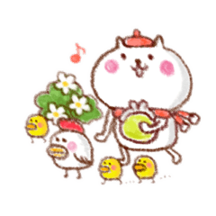 [LINEスタンプ] ねことトリの日常