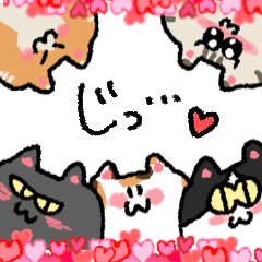 [LINEスタンプ] みてるねこ 悩殺バレンタイン