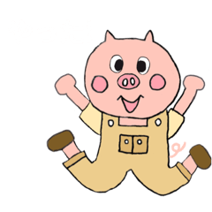 [LINEスタンプ] 子ぶたのポー君の1日