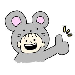 [LINEスタンプ] 前髪が4本の女の子
